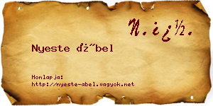 Nyeste Ábel névjegykártya