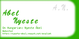 abel nyeste business card